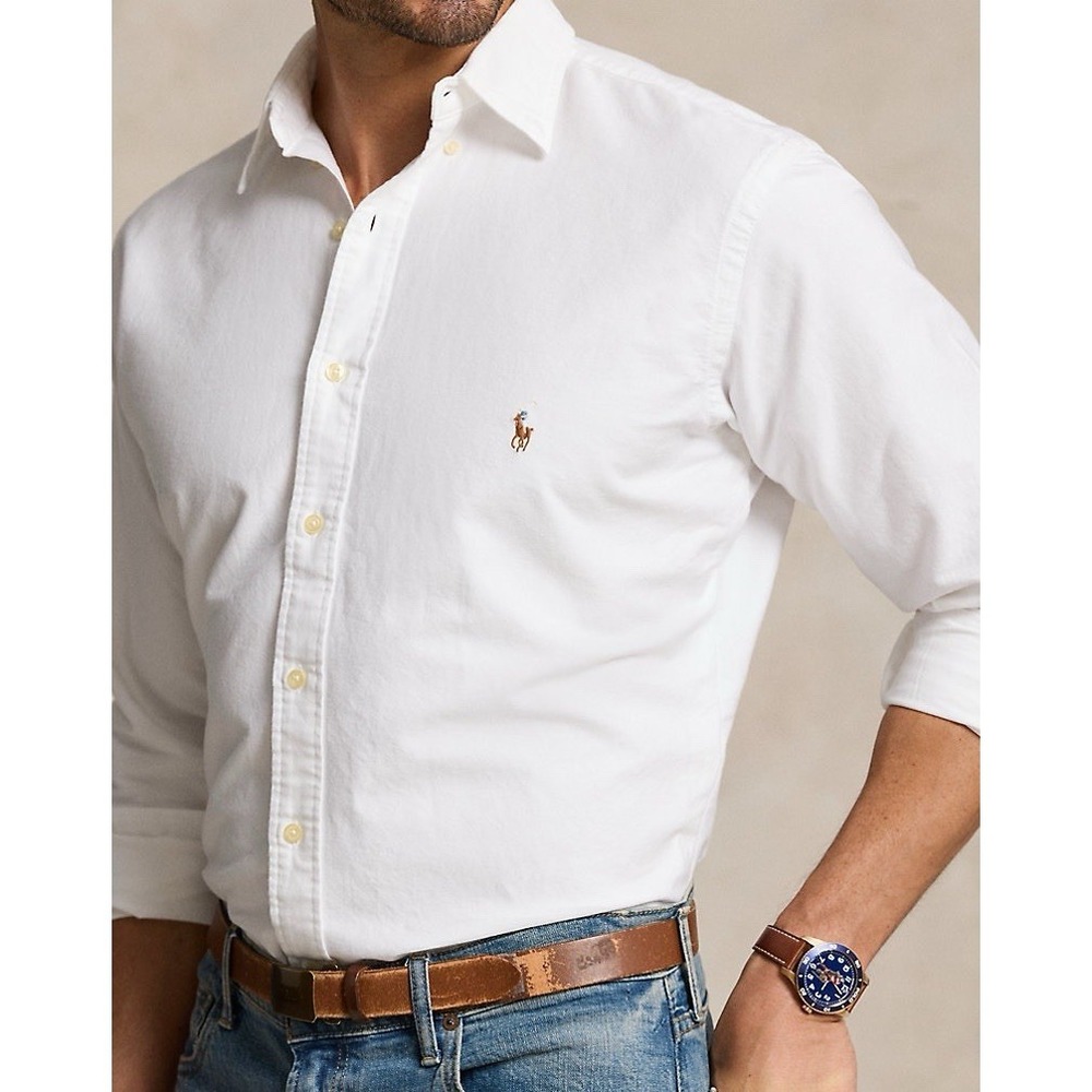 Ralph Lauren Men's The Iconic Oxford Shirt In White Sz XS MSRP $140